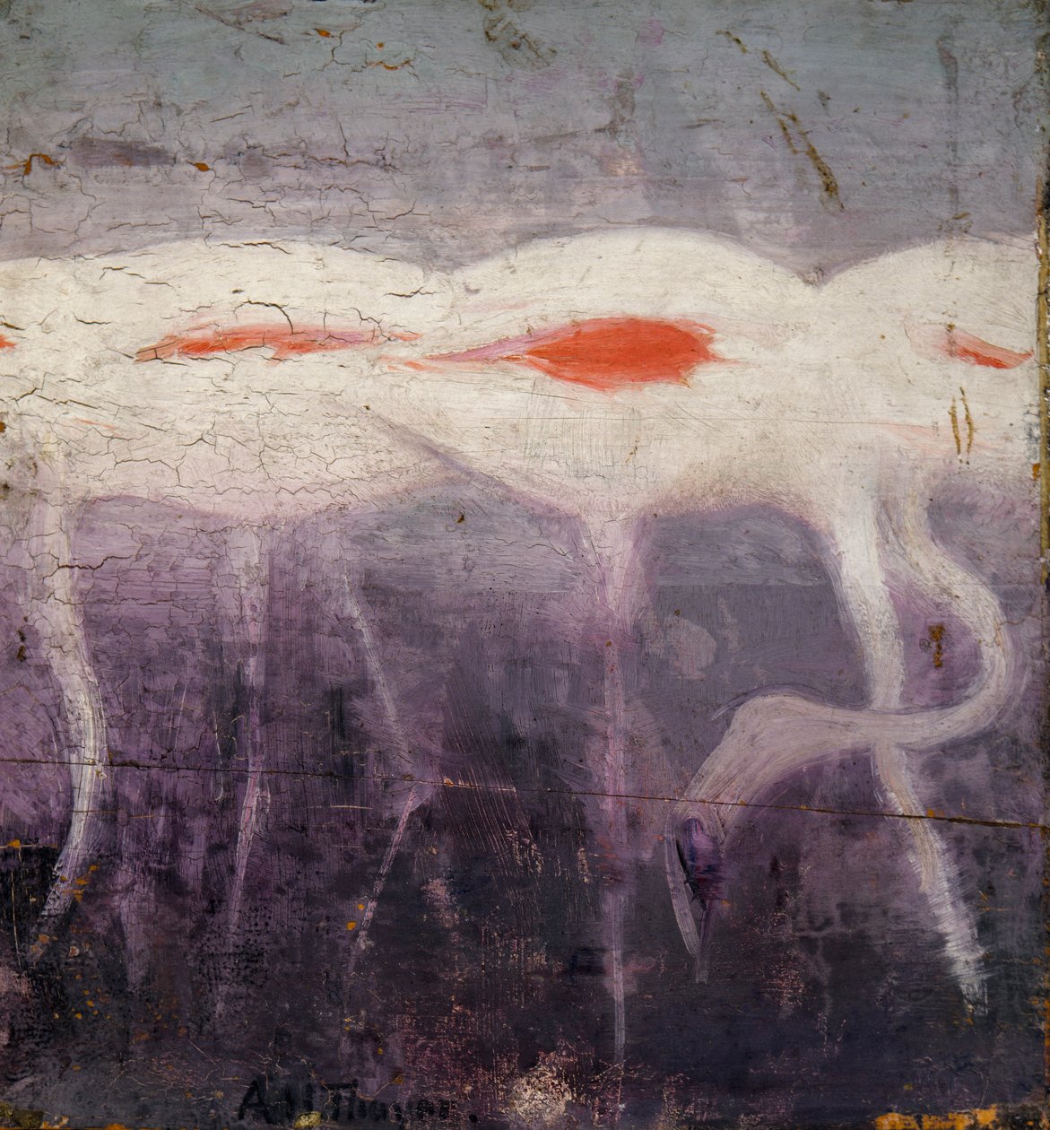 White Flamingoes, Study for Book Concealing Coloration in the Animal Kingdom by Abbott Handerson Thayer