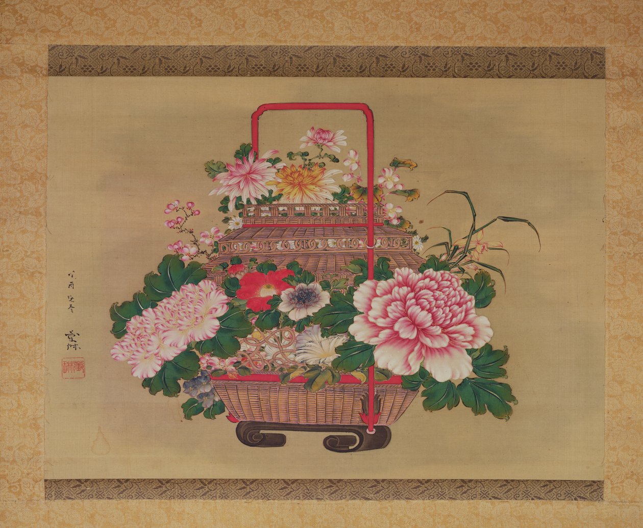 Basket of flowers, 1837 by Abe Kan Torin