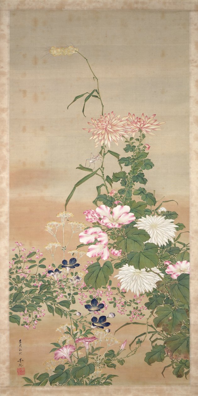 Flowers in Autumn by Abe Kan Torin