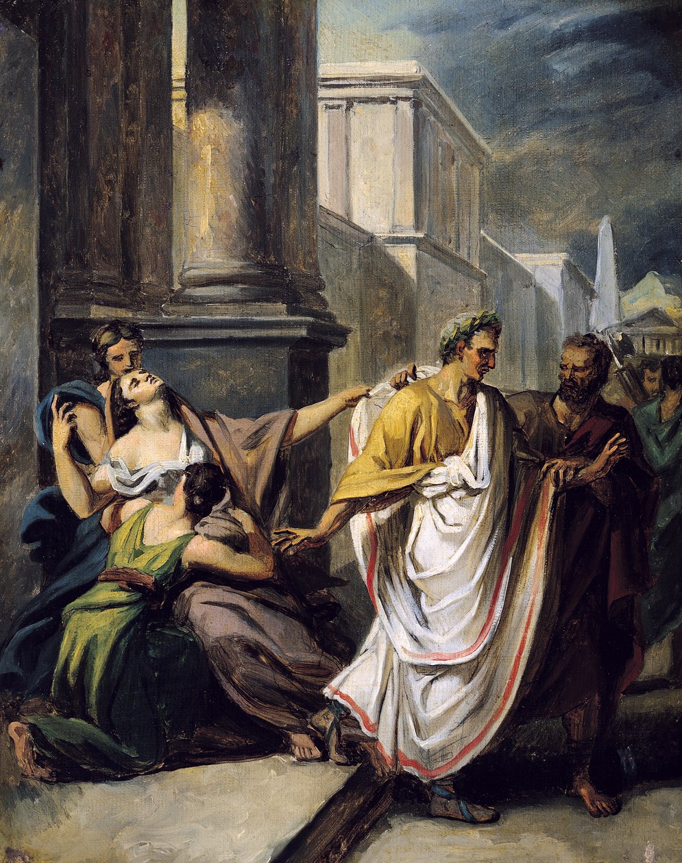 Julius Caesar on his Way to the Senate on the Ides of March (study) by Abel de Pujol
