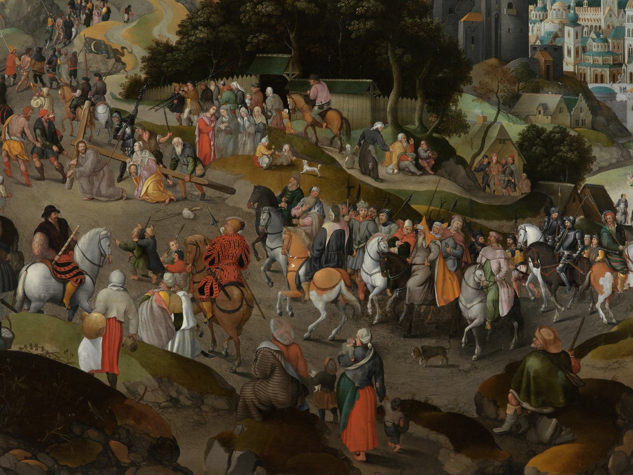 Christ Carrying the Cross (detail) by Abel Grimmer or Grimer