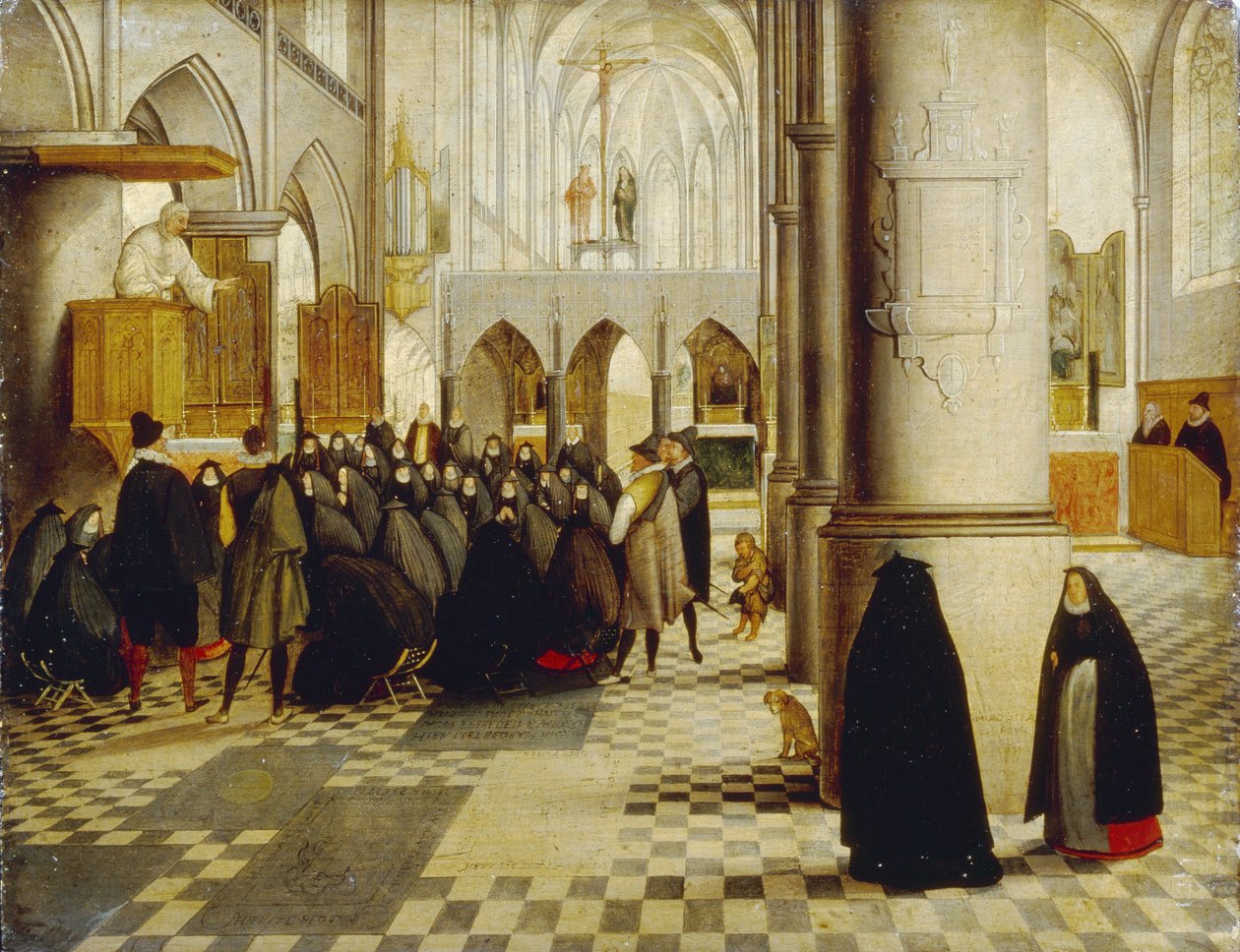 Church Service by Abel Grimmer or Grimer