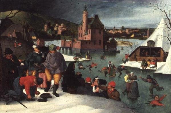 Winter landscape by Abel Grimmer or Grimer