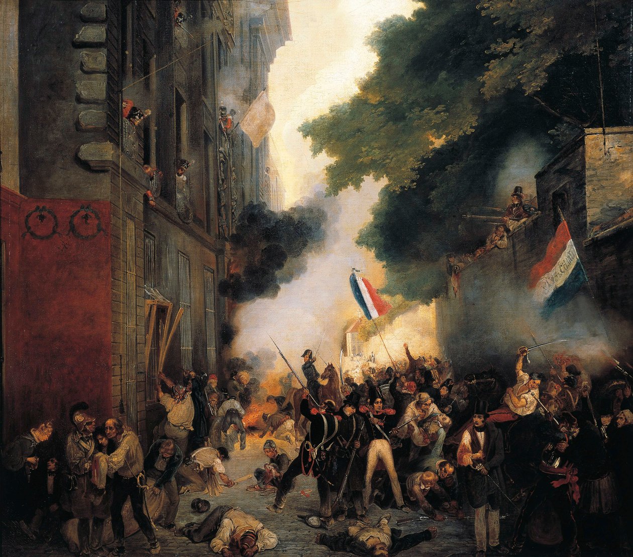 Episode of the Revolution of 1830, July Day: Attack of the barracks on Babylon Street on July 29 by Abel Lordon