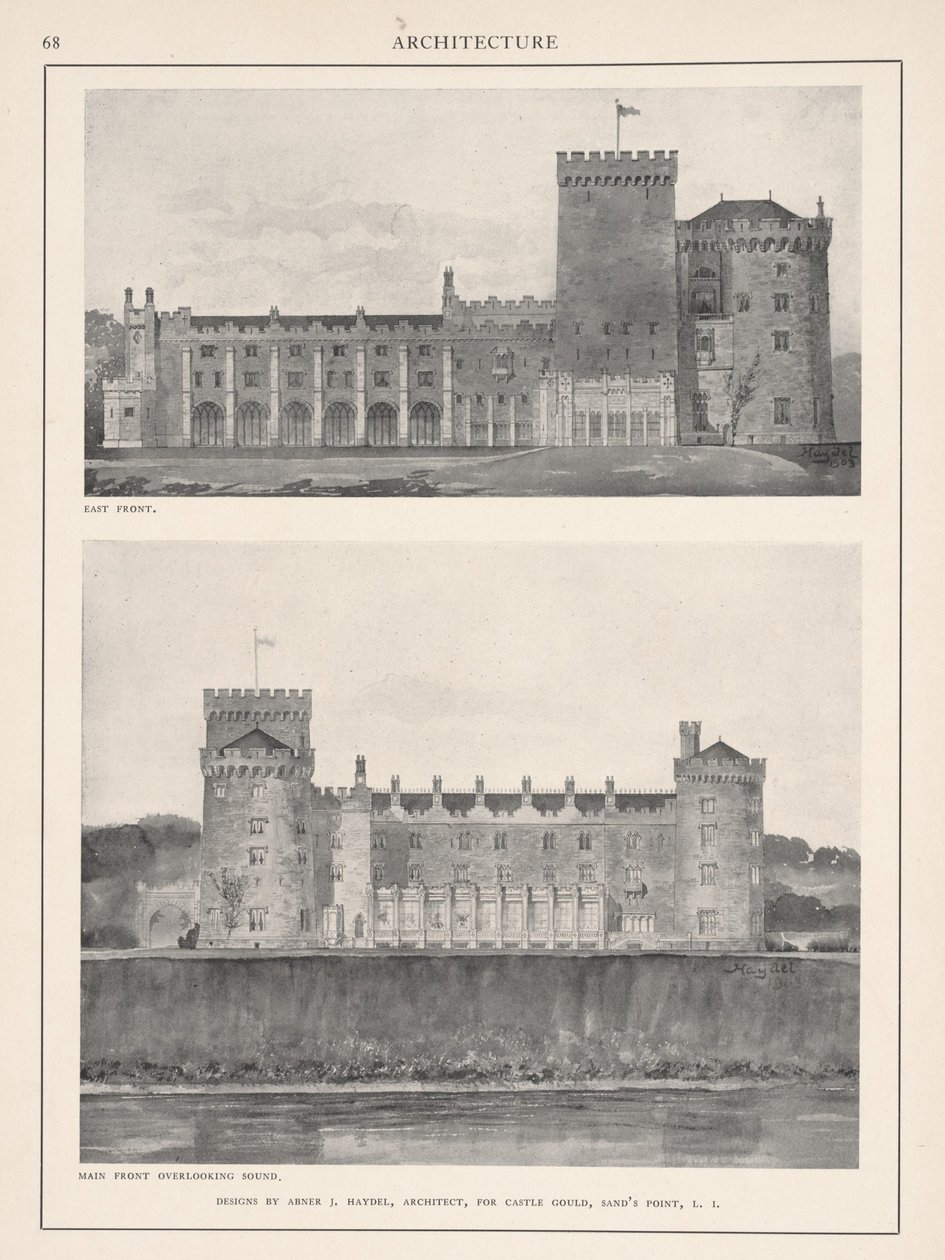 Castle Gould, Hempstead House, 1904 by Abner J. Haydel