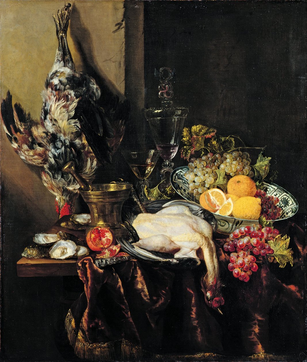 Still Life with Fruit and Fowl by Abraham Hendricksz van Beyeren
