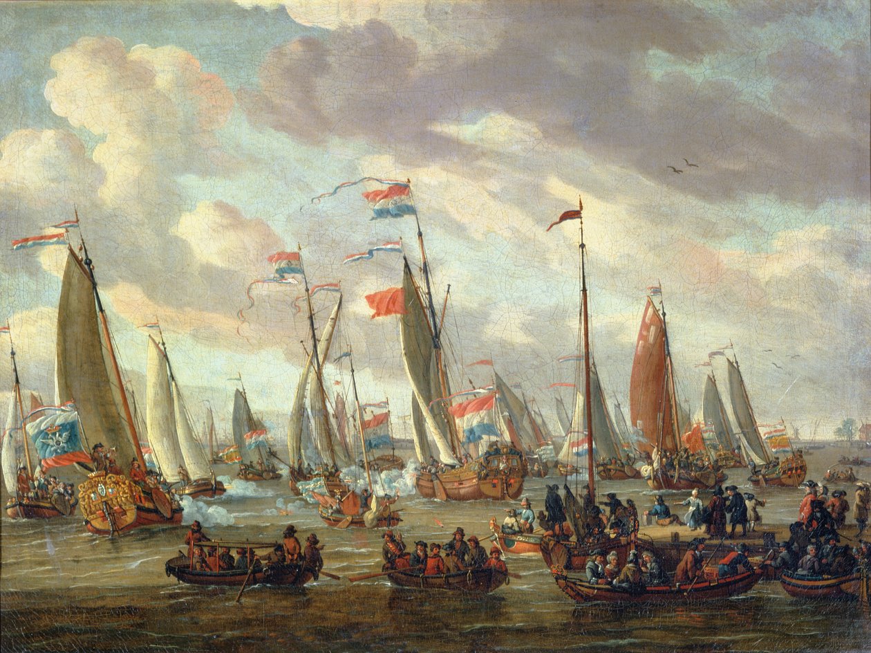 Tsar Peter I visiting England in January 1698 by Abraham Storck