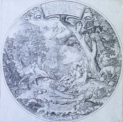 The Golden Age, engraved by Jan Theodore De Bry (1561-1623) by Abraham (after) Bloemaert