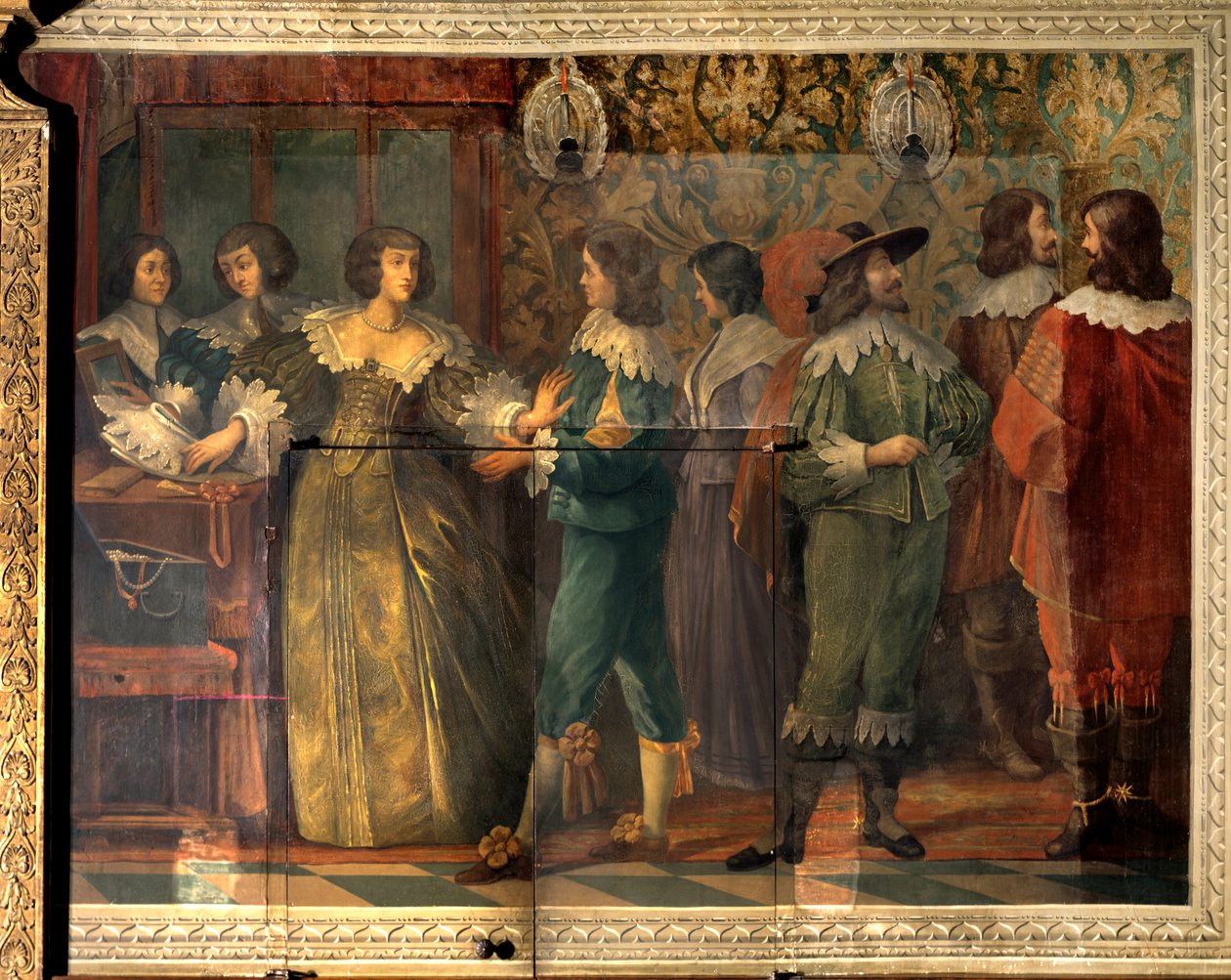 Scene of the life of Charles de Valois, Duke of Angouleme - Party scene given on the occasion of the marriage of Charles de Valois with his second wife in 1644 by Abraham (after) Bosse