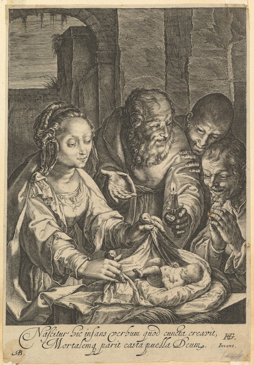The Adoration of the Shepherds by Abraham Blooteling