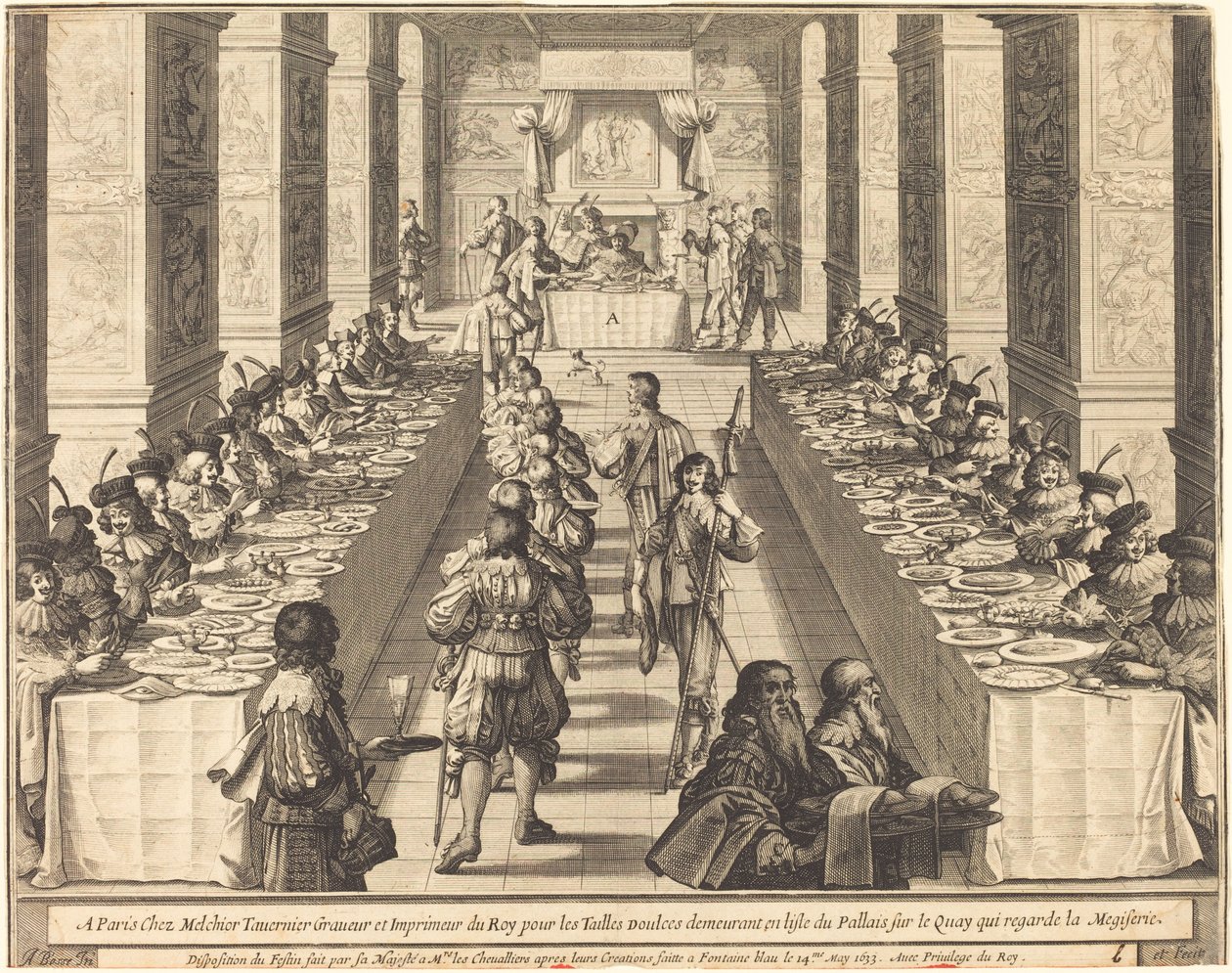 Banquet Given by the King to the New Knights by Abraham Bosse