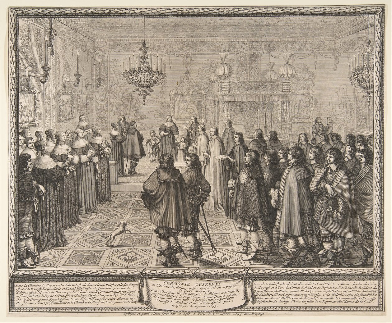 Ceremony of the Contract of Marriage between Wladyslaw IV, King of Poland, and Marie Louise by Abraham Bosse