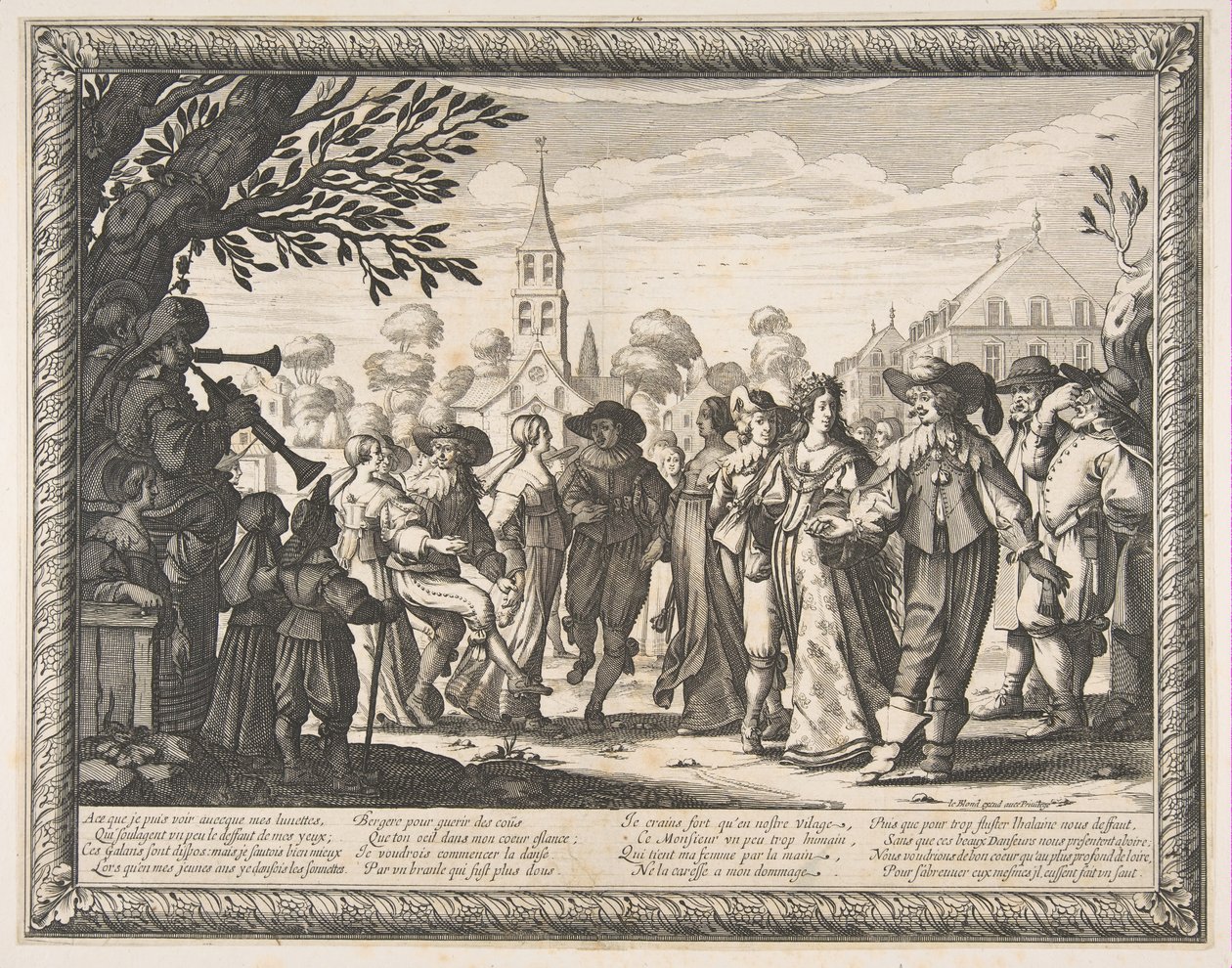 Dance on the Village Square, ca. 1633 by Abraham Bosse