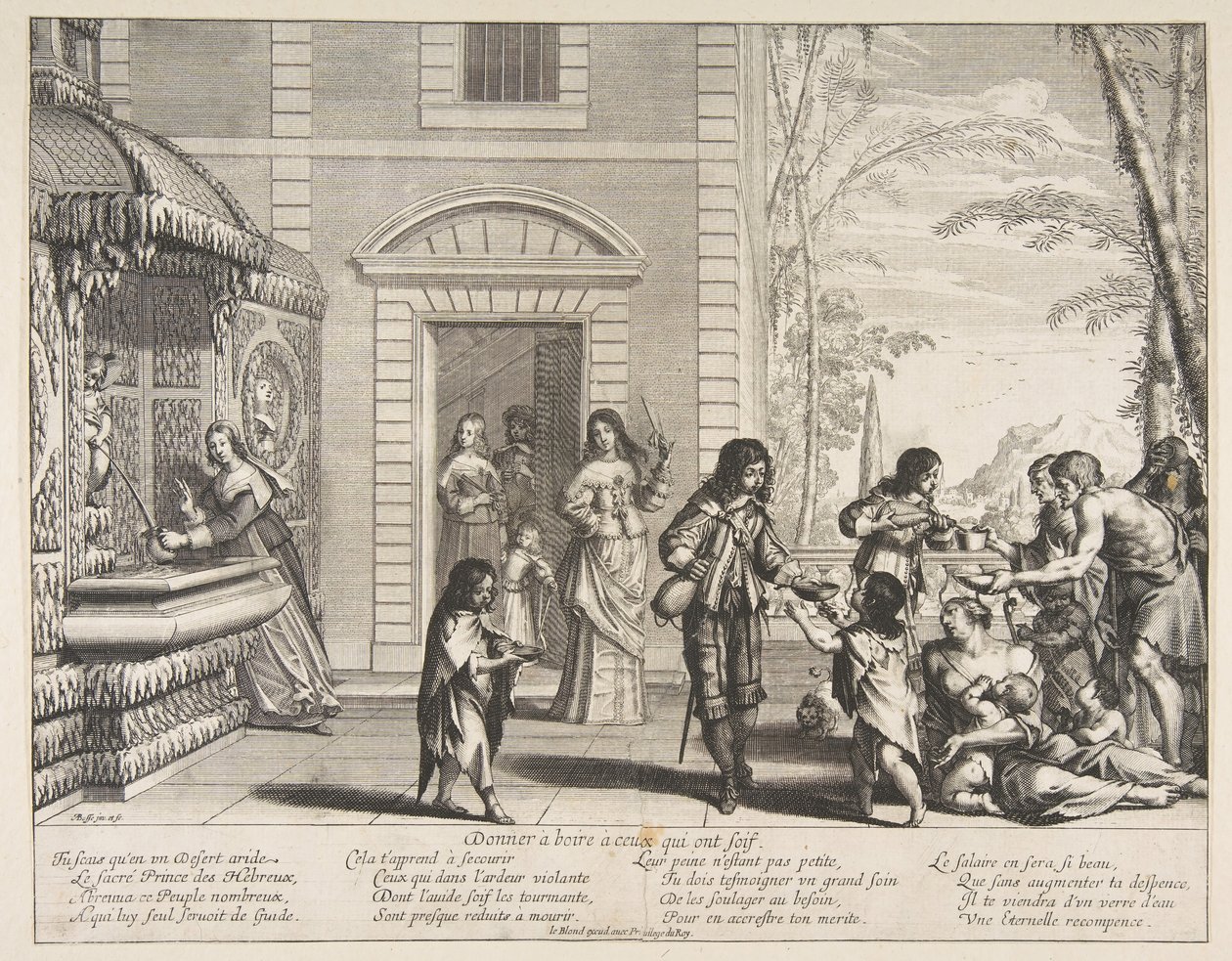 Giving Drink to the Thirsty by Abraham Bosse