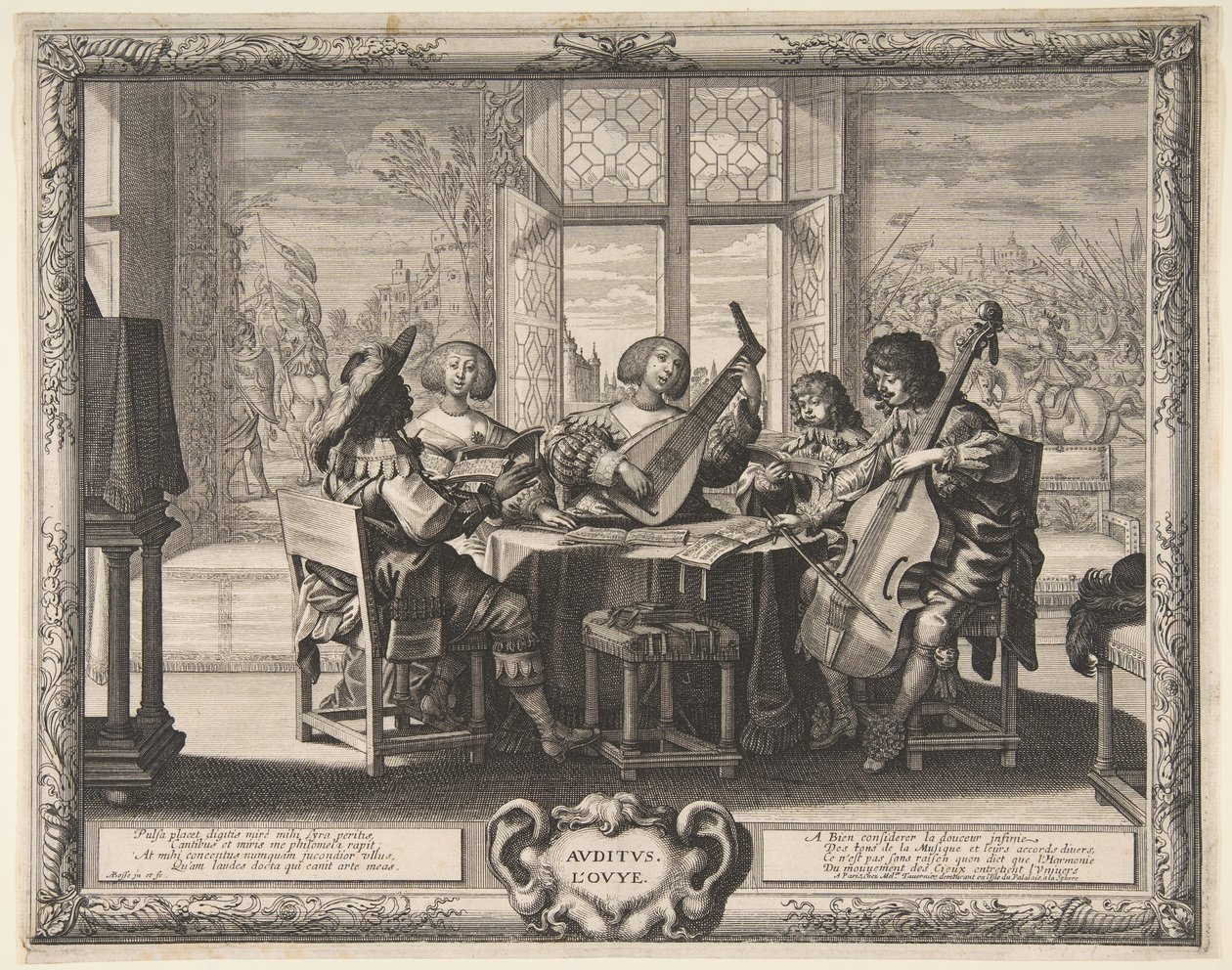 Hearing, ca. 1638 by Abraham Bosse