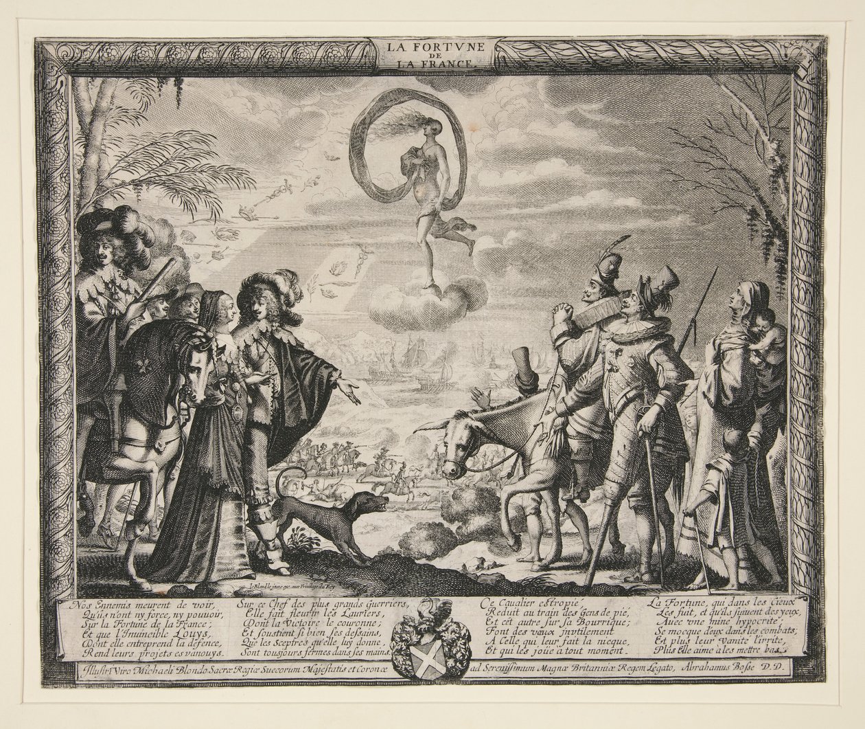The Fortune of France, from a set of 4 prints by Abraham Bosse