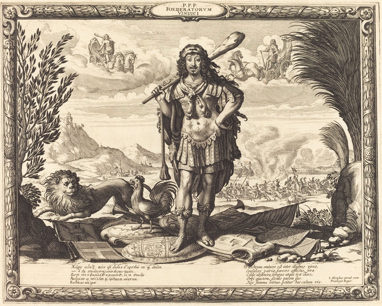 Louis XIII as Hercules by Abraham Bosse