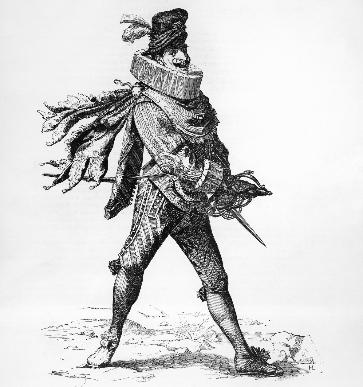 Portrait of Silvio Fiorillo, Italian Commedia dell