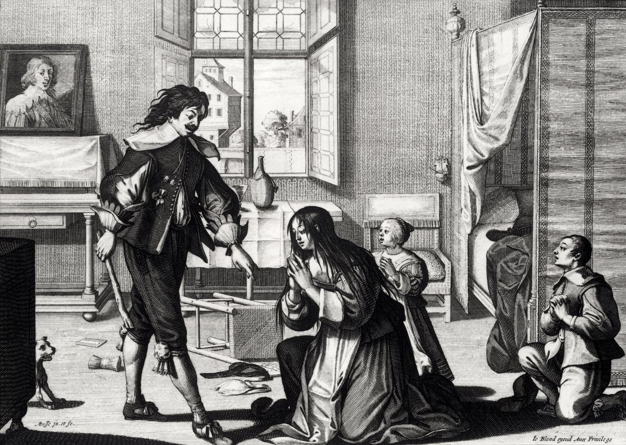 The Husband Who Beats His Wife by Abraham Bosse