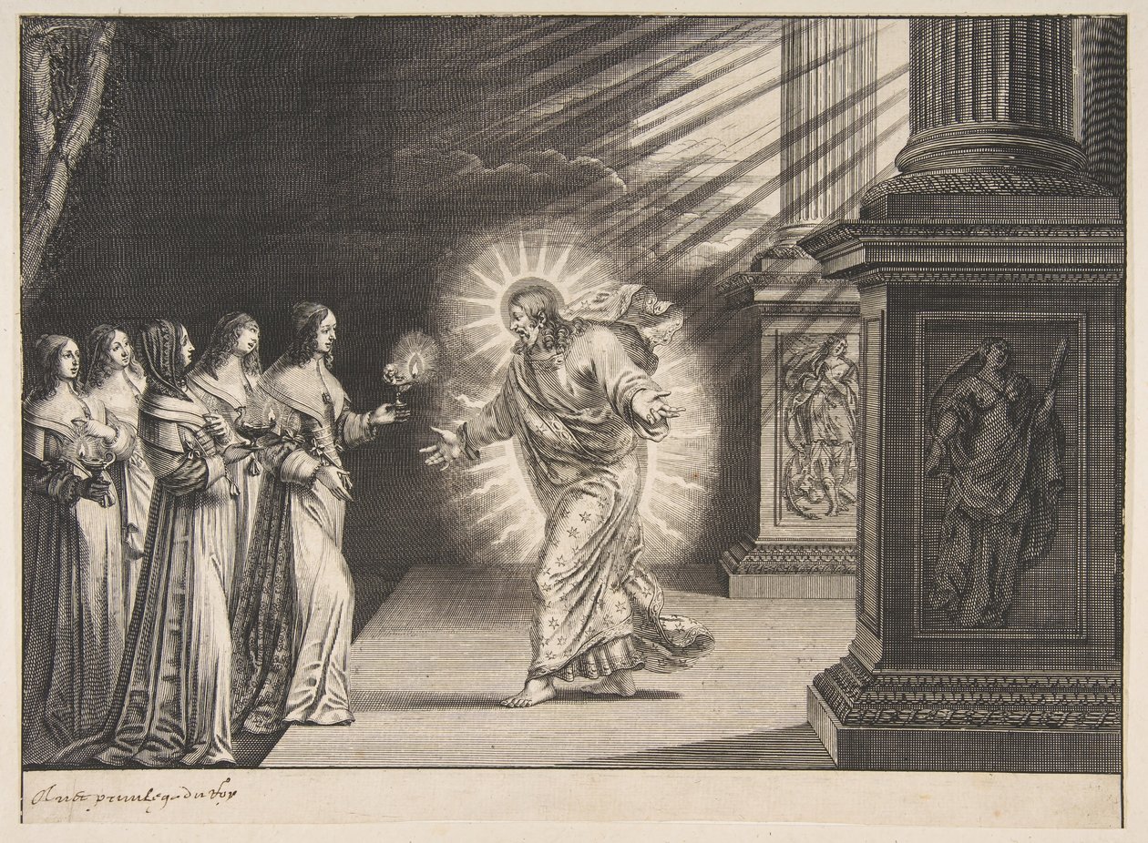 The Wise Virgins before Christ by Abraham Bosse