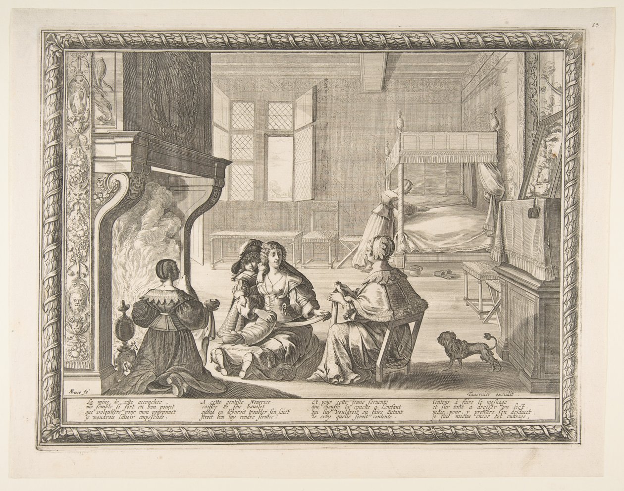 Visit of the Nursemaid by Abraham Bosse