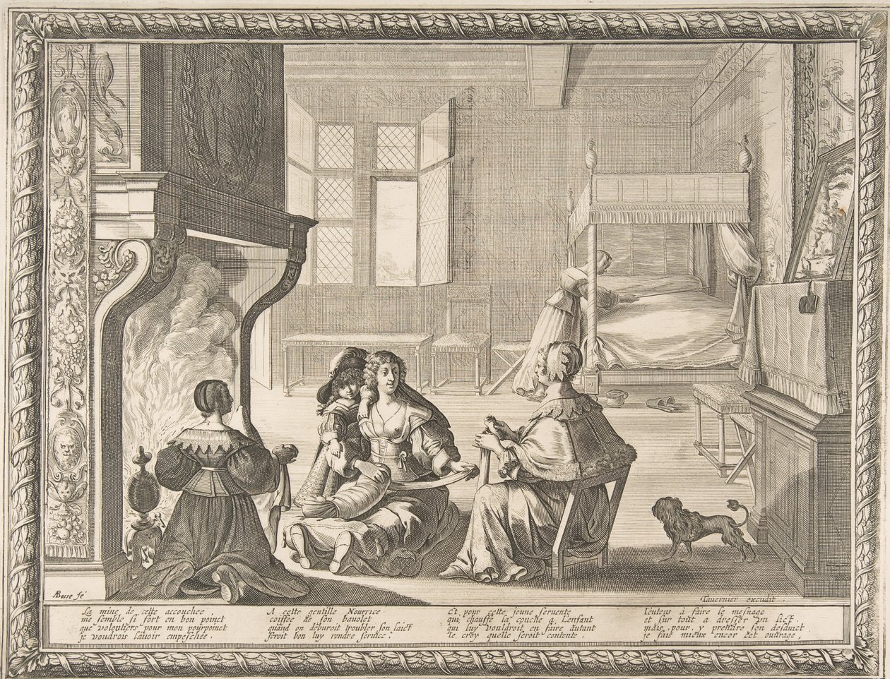 Visit of the Nursemaid by Abraham Bosse