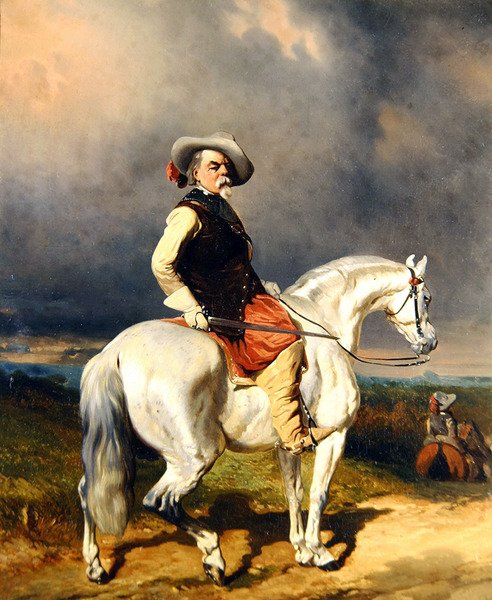 Cavalier on a White Horse by Abraham Cooper