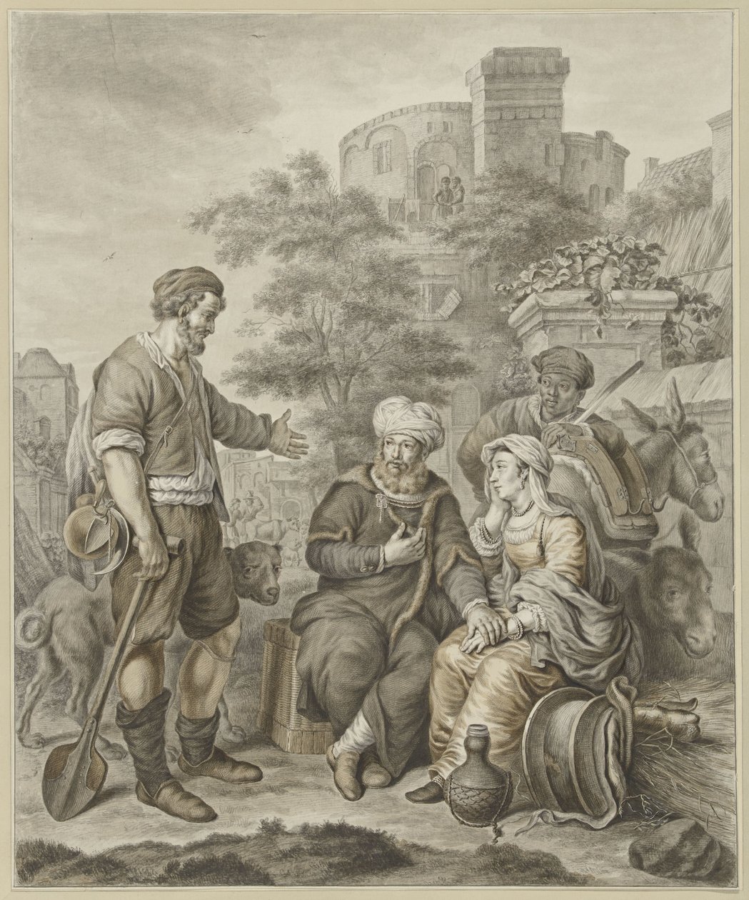 The Levite and His Concubine in Gibeah by Abraham Delfos