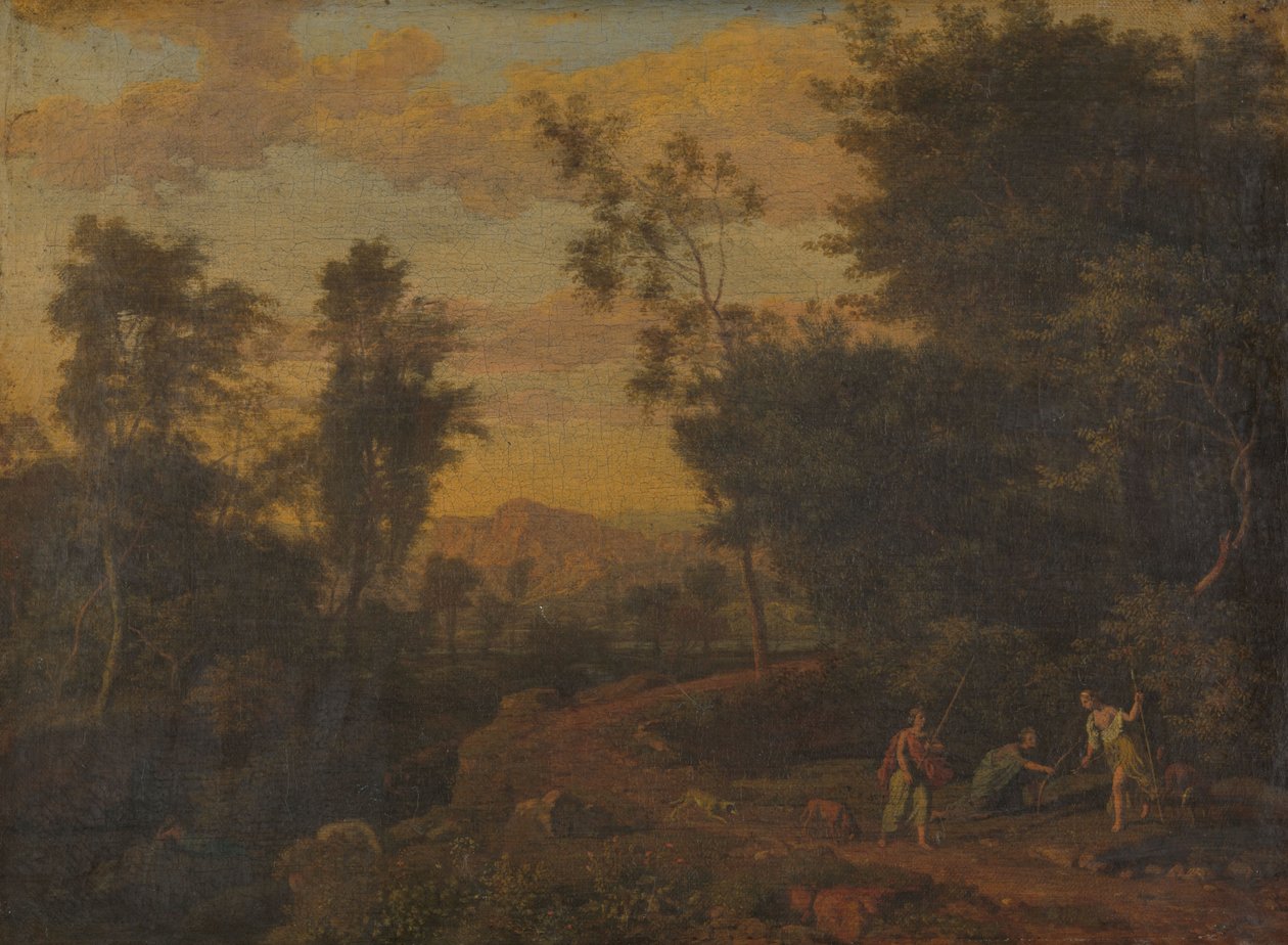 Diana and Her Nymphs Hunting by Abraham Genoels