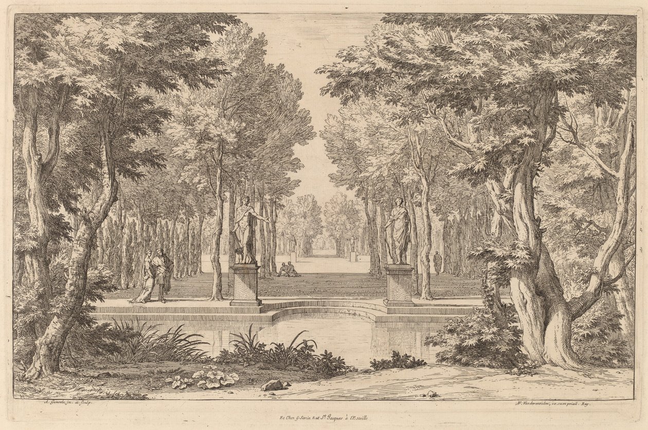 The Two Statues by Abraham Genoels II after Adam Frans van der Meulen