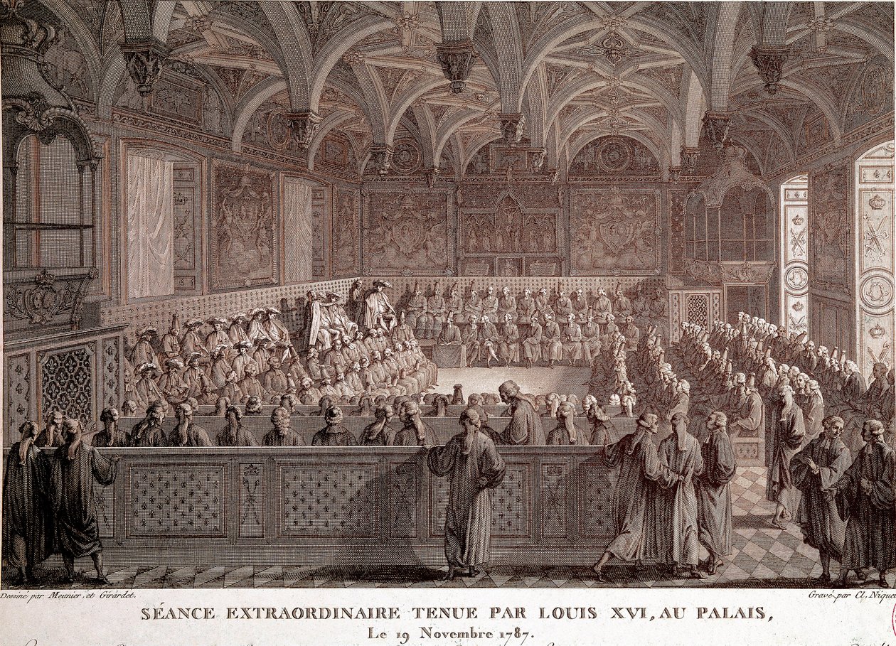 Extraordinary Session Held by Louis XVI at the Palace of Versailles by Abraham Girardet