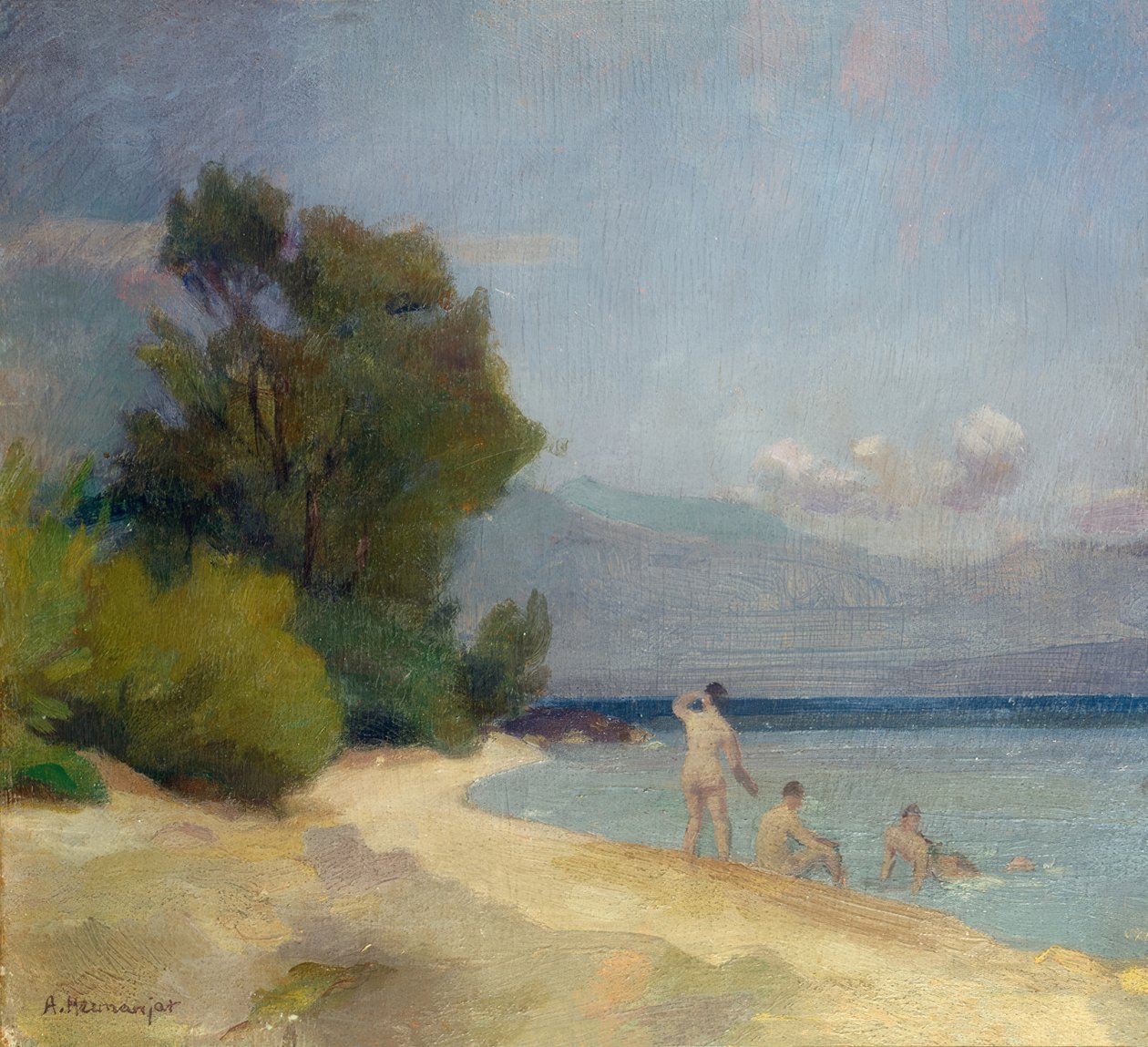 Strand in Allaman by Abraham Hermanjat