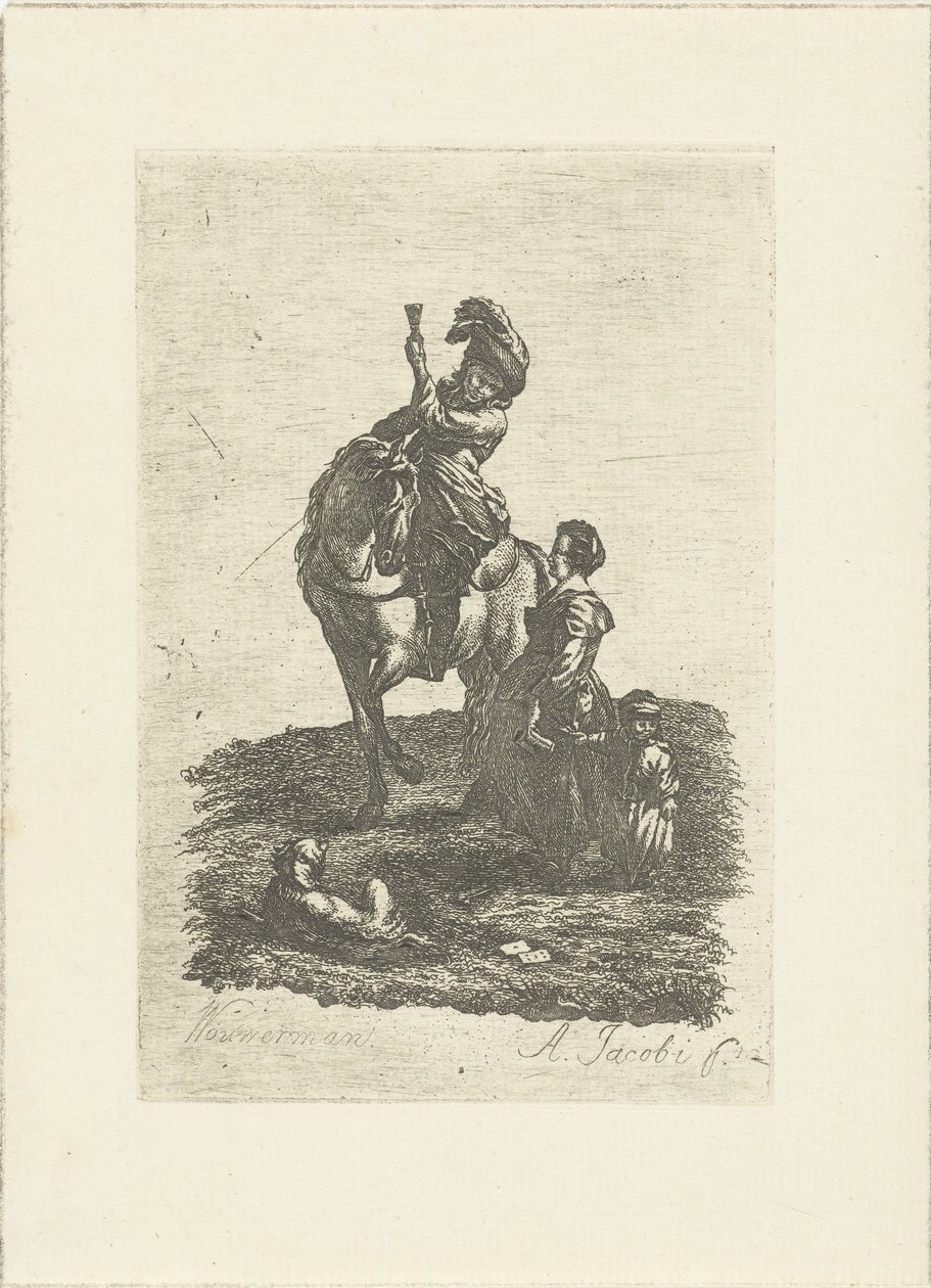 Rider on Horseback by Abraham Jacobi