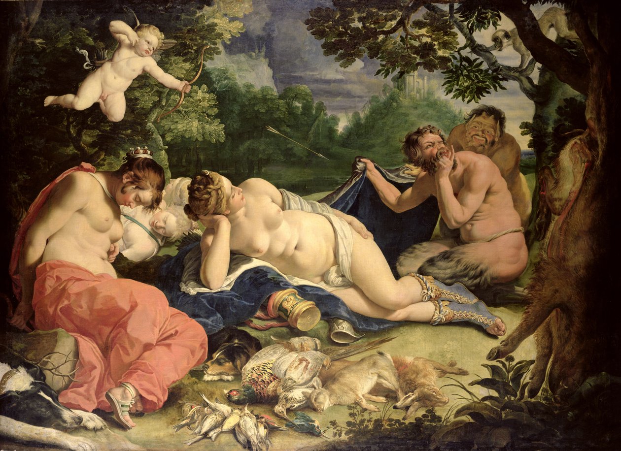 Diana and Nymphs Sleeping, Visited by Satyrs by Abraham Janssens van Nuyssen