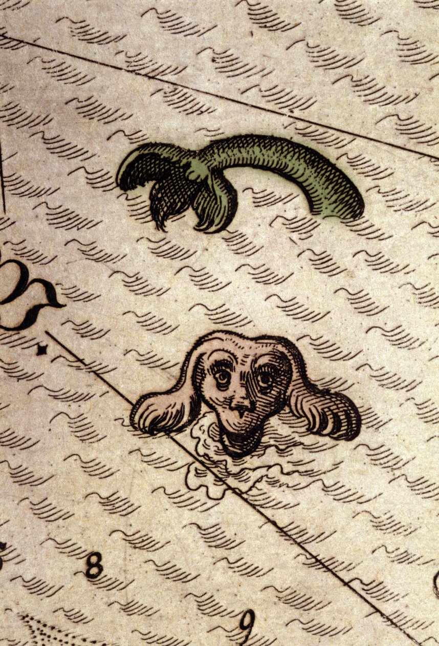 A marine monster with a dog