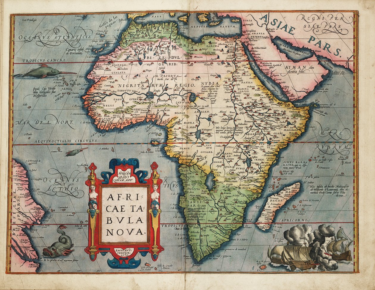 A New Map of Africa by Abraham Ortelius
