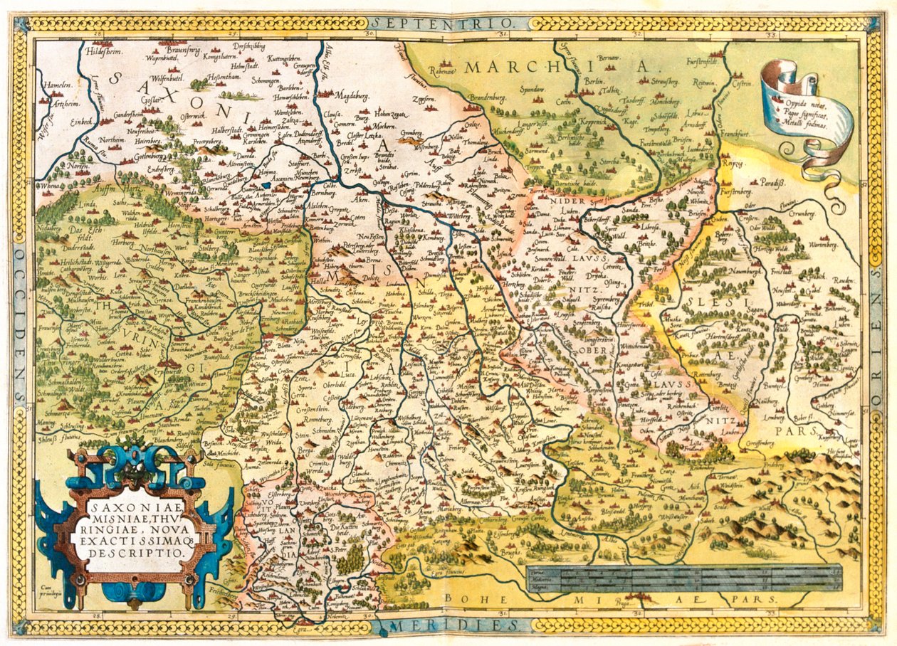 Germany, Czech Republic by Abraham Ortelius