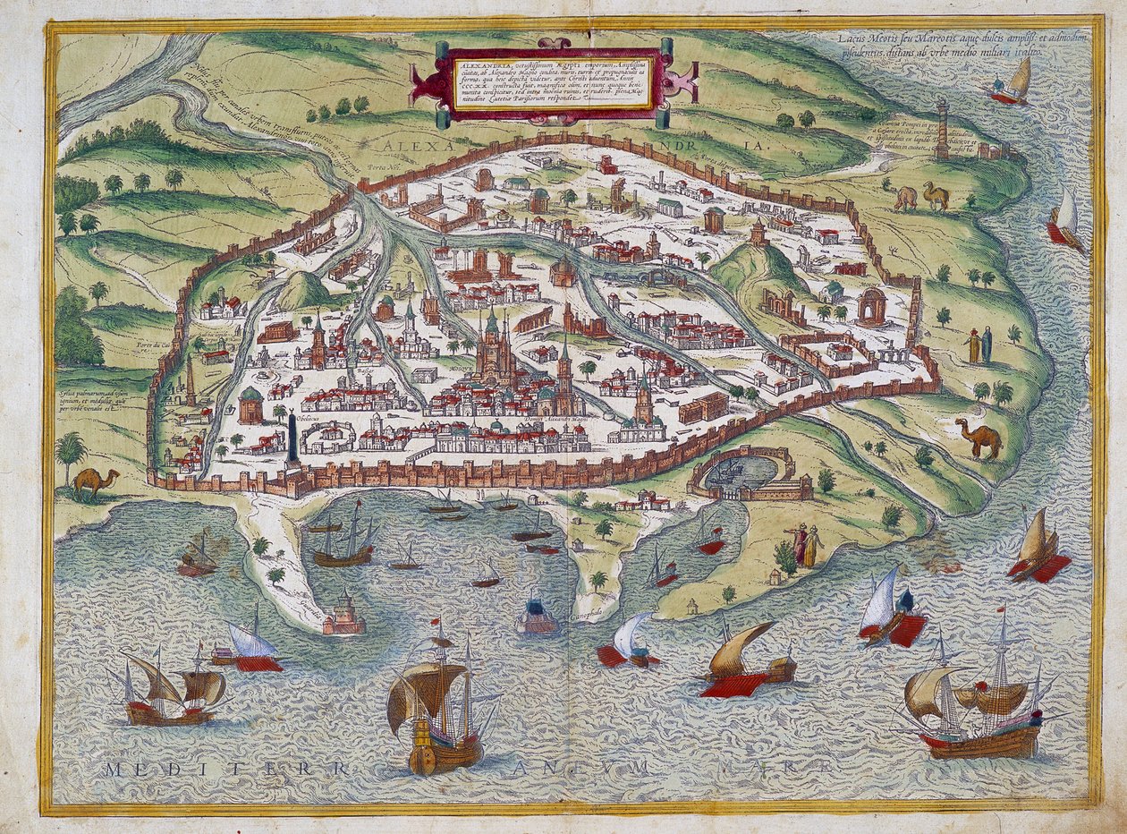 Map of Alexandria by Abraham Ortelius, Antwerp by Abraham Ortelius