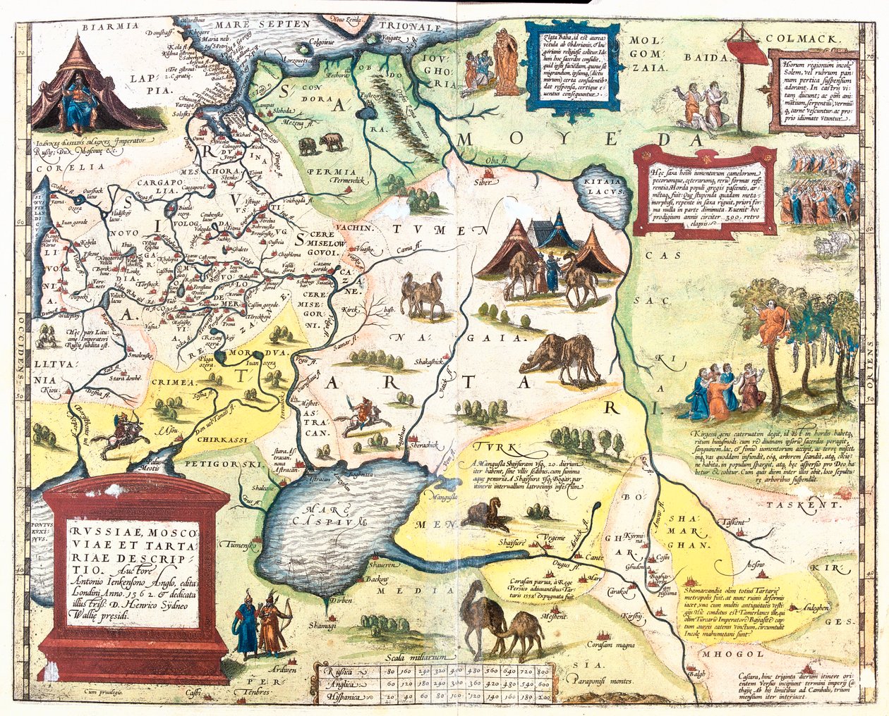 West Russia, south-east Turkey, Armenia, Azerbaijan, north Iran, Turkmenistan, Uzbekistan, west Kazakhstan by Abraham Ortelius