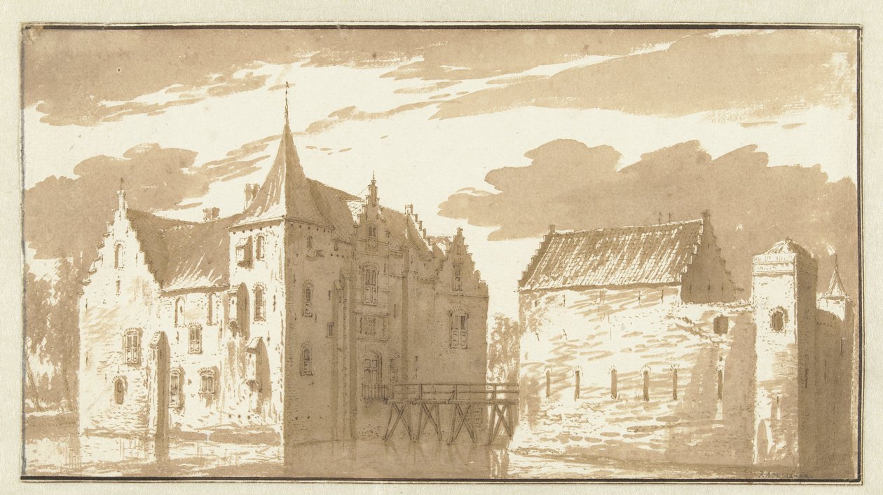 Castle of Langerak by Abraham Rademaker