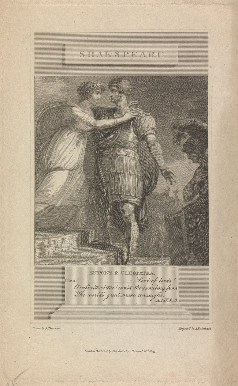 Antony and Cleopatra Act IV Sc. 8 by Abraham Raimbach