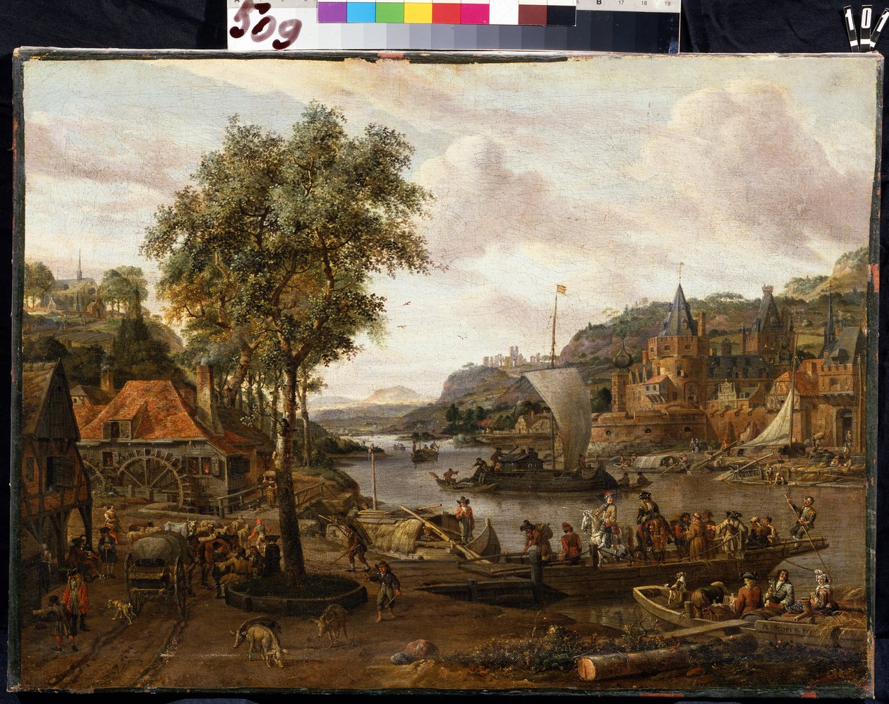 Sailing boats by Abraham Storck