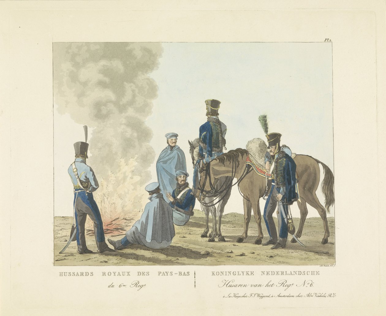 Hussars of the 6th Regiment, 1820-1825 by Abraham Vinkeles