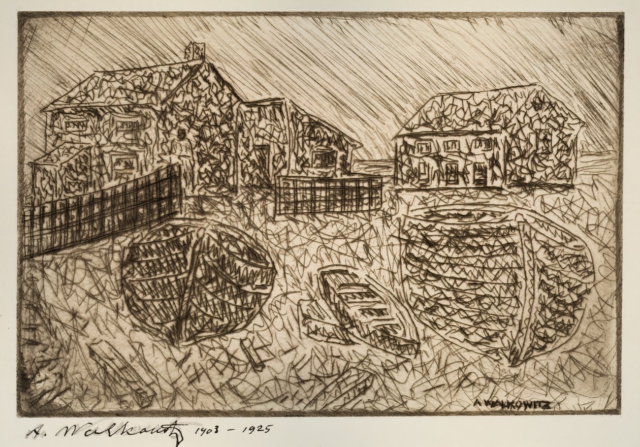 Untitled One of Six Prints by Abraham Walkowitz