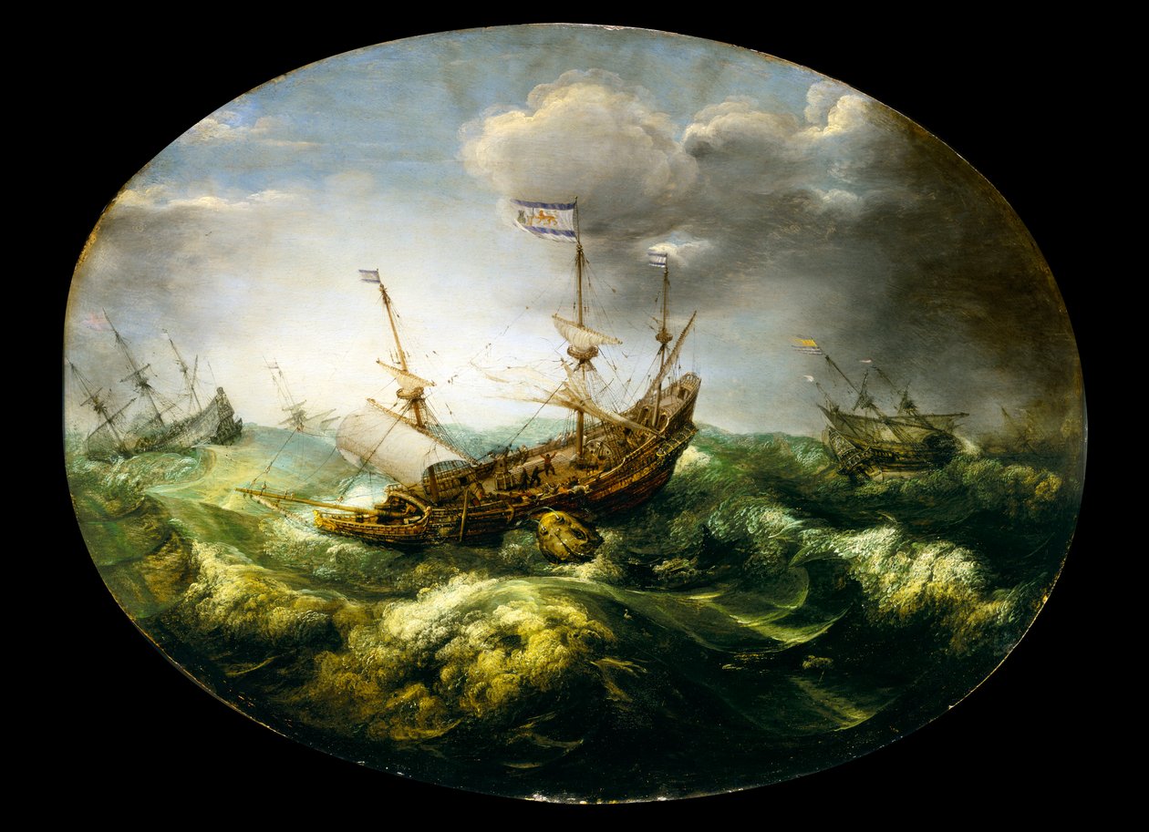 Jonah and the whale, early to mid 17th century by Abraham Willaerts