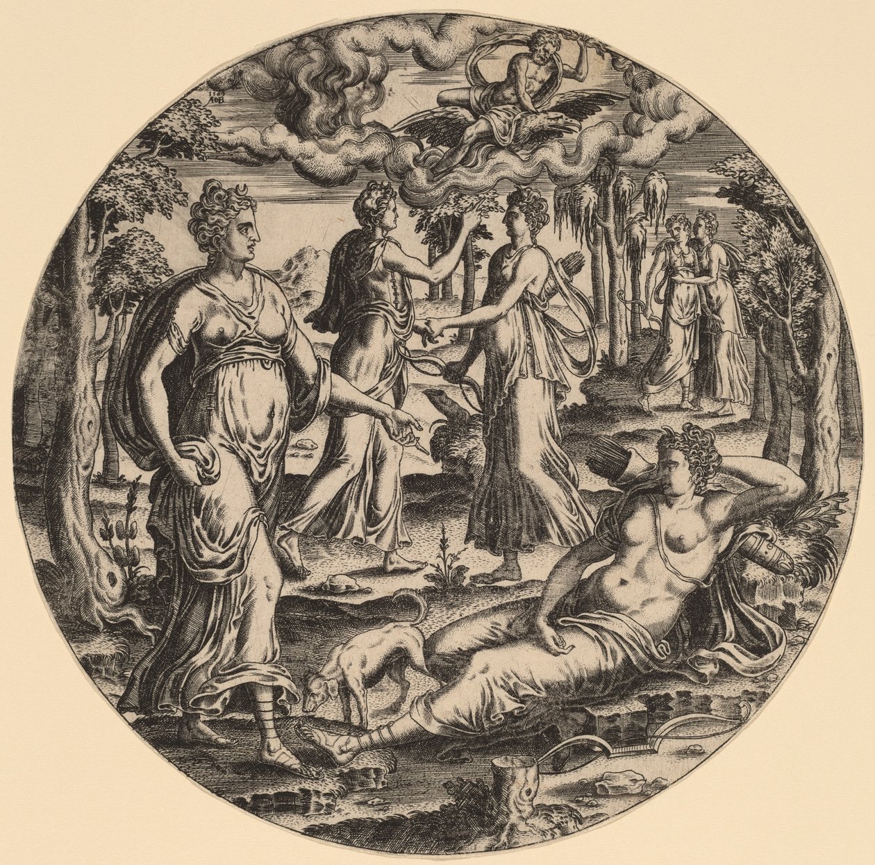Diana and Her Nymphs in a Garden by Abraham de Bruyn