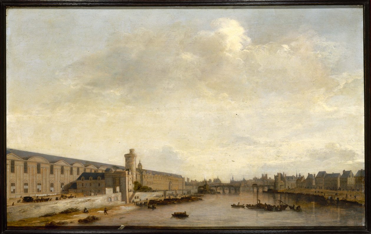 The Grande Galerie du Louvre, with the Porte Neuve and the Tour de Bois, circa 1640 by Abraham de Verwer
