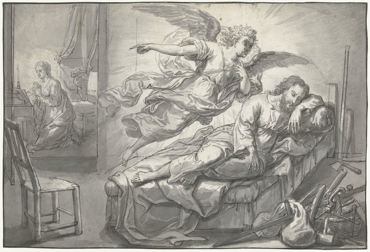 The Angel Appears to Joseph in a Dream by Abraham van Diepenbeeck