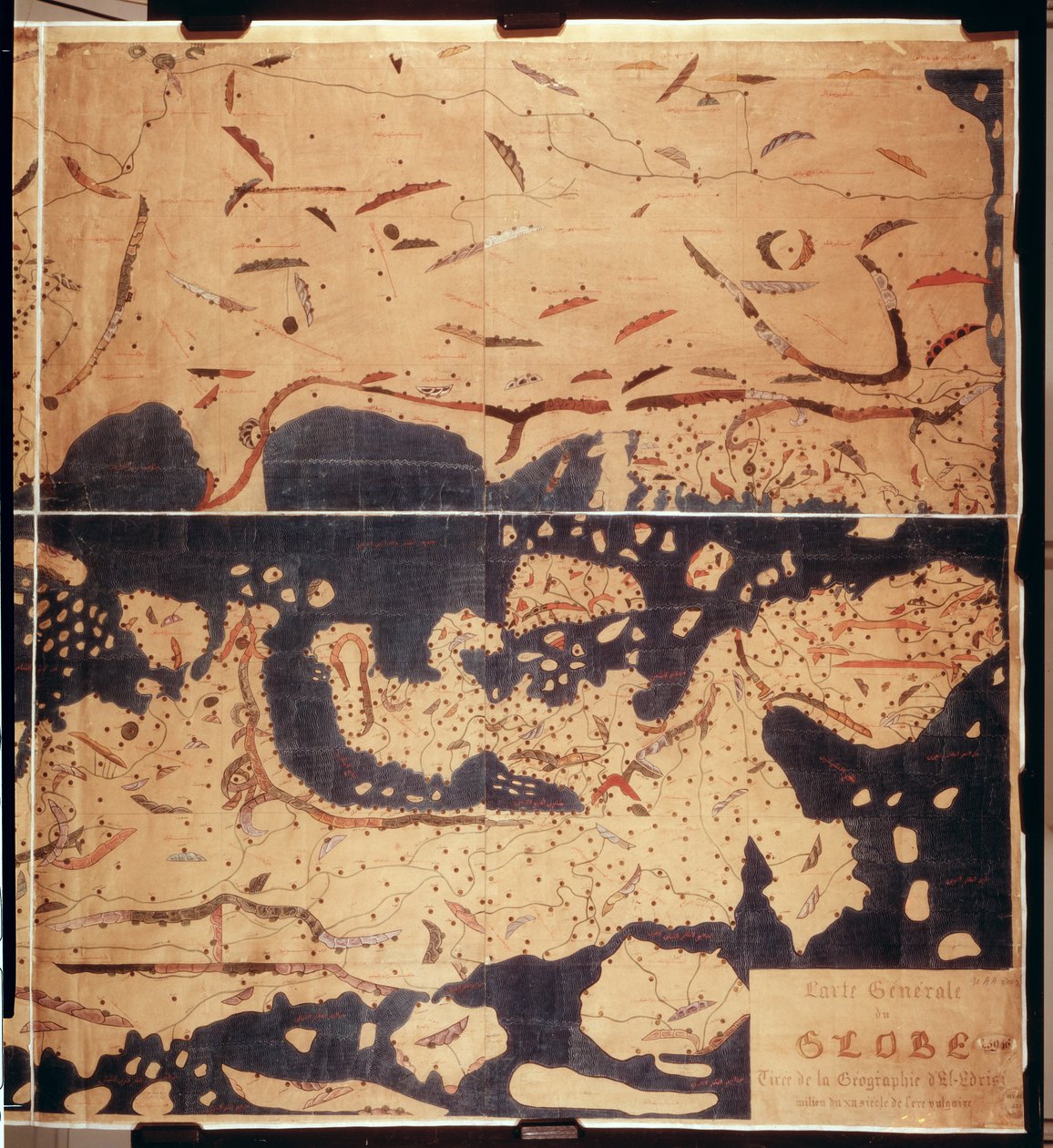 Map of the Mediterranean, Europe and Africa, 1300 by Abu Muhammad Al Idrisi or Edrisi