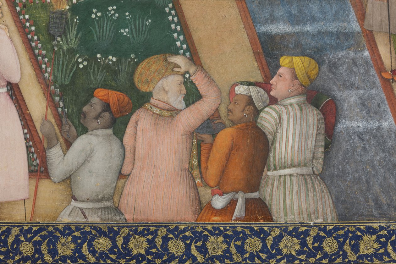 Emperor Jahangir with Holy Men in a Garden (detail) by Abul Hassan Ghaffari